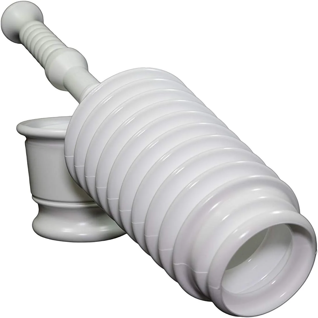 The bellows of a white Master Plunger 500